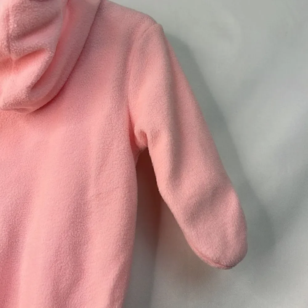 Disney Baby Pink Fleece one piece/snowsuit size 3-6 months EUC